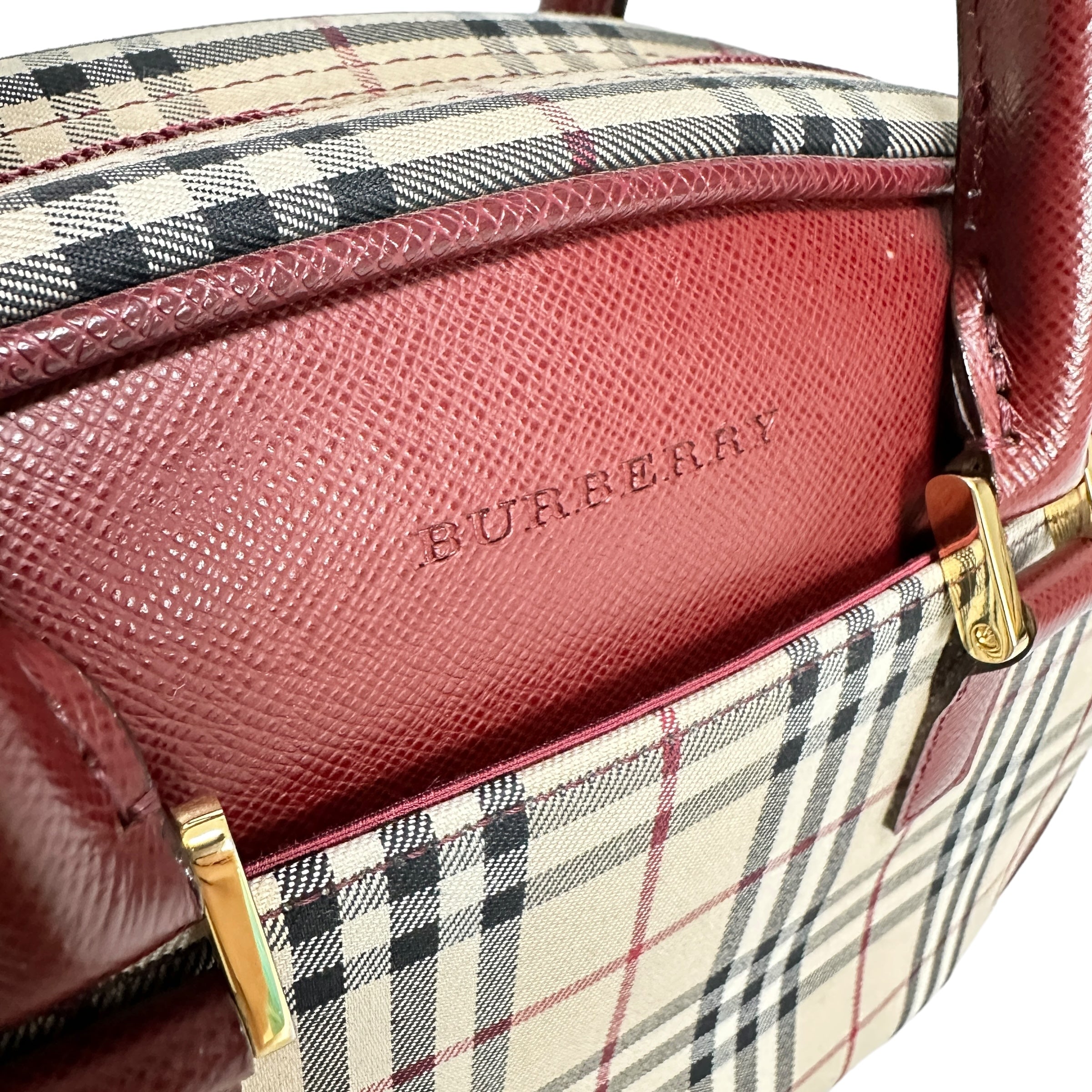 Burberry バーバリー ノバチェック ミニボストンバッグ